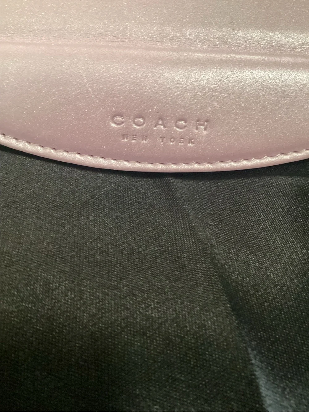 Vintage COACH lilac Lipstick Case, W mirrored in Lilac